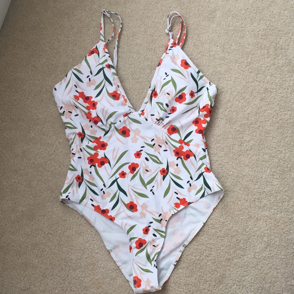 Floral one piece swimsuit